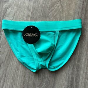 Andrew Christian | Moisture Control Sport Brief in Aqua Blue (Small)